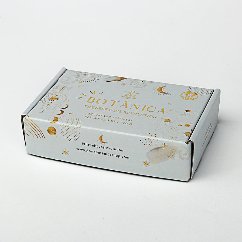 Eco Friendly Material Custom Packaging Bath Bomb Packaging Box with Logo Gold Foil