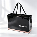 Custom Luxury Skincare Paper Shopping Bags for Beauty Brands