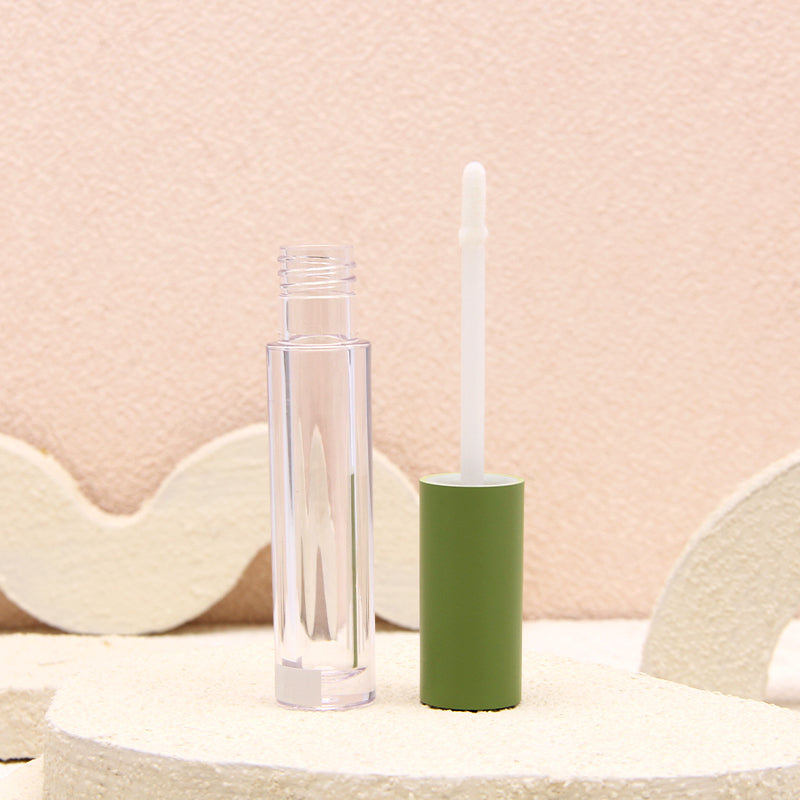Cosmetic Private Label Transparent Round Tube Lip Gloss Packaging for Makeup