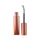 Rose gold mascara tube packaging with curved brush applicator