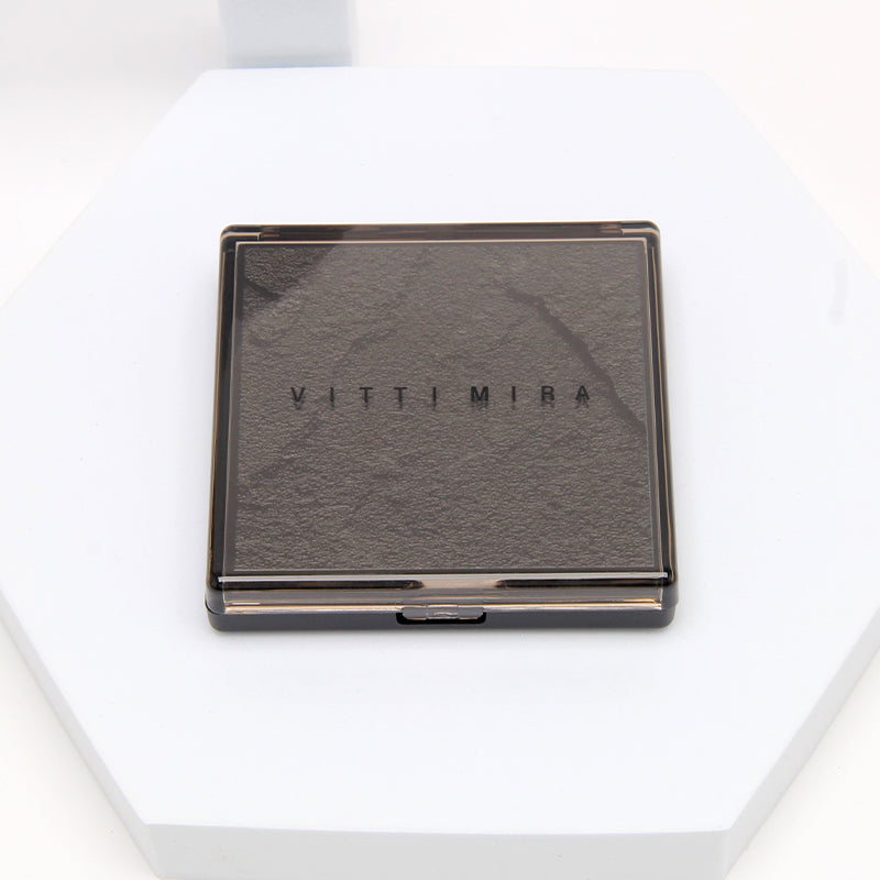 Rectangle Two Colors Eyeshadow Palette with Mirror Empty Cosmetic Compact Box