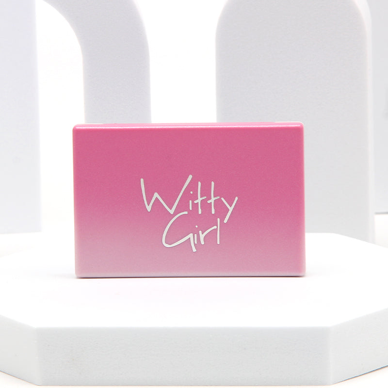 Custom Pink Eyeshadow Palette Case with Mirror