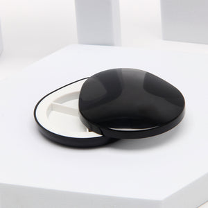 Custom Teardrop Three Compartment Eyeshadow Palette Black Compact Case