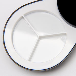 Custom Teardrop Three Compartment Eyeshadow Palette Black Compact Case