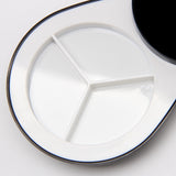 Custom Teardrop Three Compartment Eyeshadow Palette Black Compact Case