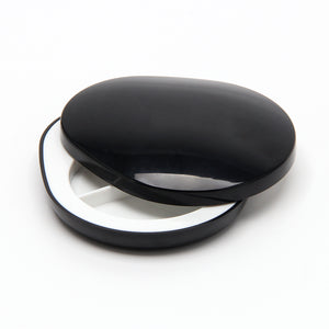 Custom Teardrop Three Compartment Eyeshadow Palette Black Compact Case