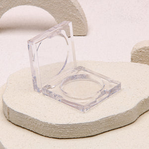 Small Size Clear Plastic Eyeshadow Case Customizable Single Pan Cosmetic Packaging