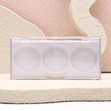 3-Pan Eyeshadow Palette with Transparent Lid for Custom Cosmetic Packaging