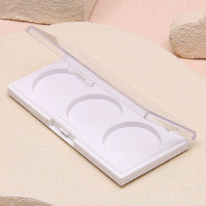 3-Pan Eyeshadow Palette with Transparent Lid for Custom Cosmetic Packaging
