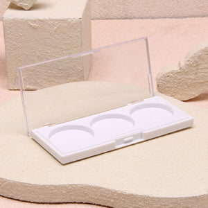 3-Pan Eyeshadow Palette with Transparent Lid for Custom Cosmetic Packaging