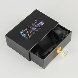 Hair Box Packaging Custom Logo Black Hair Extension Box Packaging Custom Logo