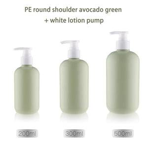Wholesale Frosted Green PE Bottles & Jars for Skincare and Cosmetics