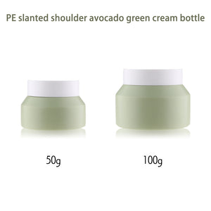 Wholesale Frosted Green PE Bottles & Jars for Skincare and Cosmetics