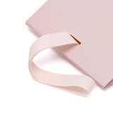 Custom Foldable Gift Box with Ribbon Tab and Foil Logo