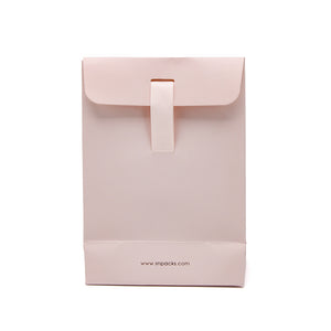 Custom Foldable Gift Box with Ribbon Tab and Foil Logo