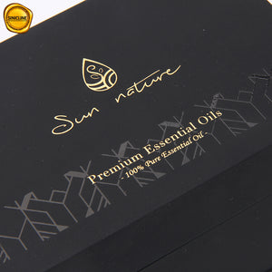 Luxury custom black soft-touch paper 8 pieces ampoule serum packaging display box